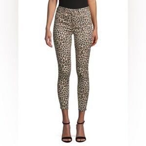 Design Lab high rise skinny leopard pants